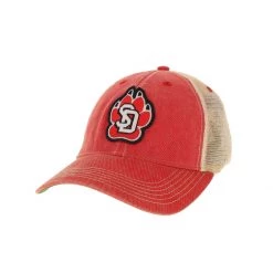 Legacy Athletic Kids' South Dakota Coyotes Logo Trucker Hat Scarlet -Legacy Athletic Sales Store unnamed file 1094