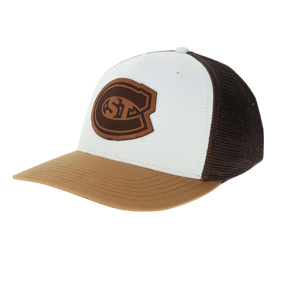 Legacy Athletic St. Cloud State Huskies Engrave Champ Hat White/camel 1 Legacy Athletic St. Cloud State Huskies Engrave Champ Hat White/camel