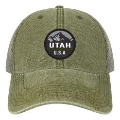 Men's Legacy Athletic Utah Dashboard Trucker Snapback Hat Olive Grey Heather
