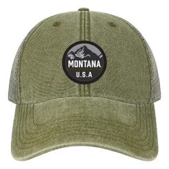 Men's Legacy Athletic Montana Dashboard Trucker Snapback Hat Olive Grey Heather