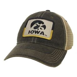 Legacy Athletic Iowa Hawkeyes OF Split Trucker Hat Black