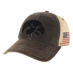 Legacy Athletic Iowa Hawkeyes Flag Hat Black