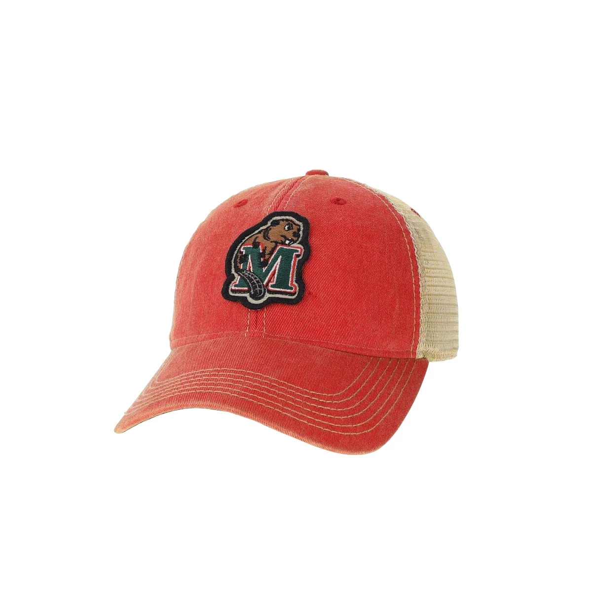 Legacy Athletic Minot State Beavers CP Patch Hat Red 1 Legacy Athletic Minot State Beavers CP Patch Hat Red