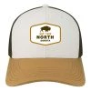Men's Legacy Athletic North Dakota Trucker Snapback Hat White/caramel/brown