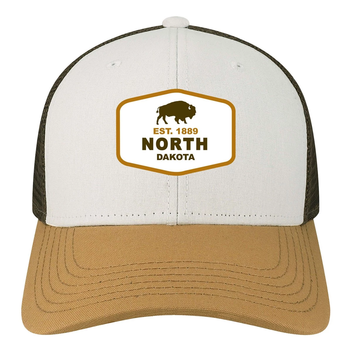 Men's Legacy Athletic North Dakota Trucker Snapback Hat White/caramel/brown 1 Men's Legacy Athletic North Dakota Trucker Snapback Hat White/caramel/brown