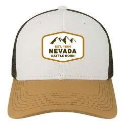 Men's Legacy Athletic Nevada Mid-Pro Trucker Snapback Hat White/caramel/brown
